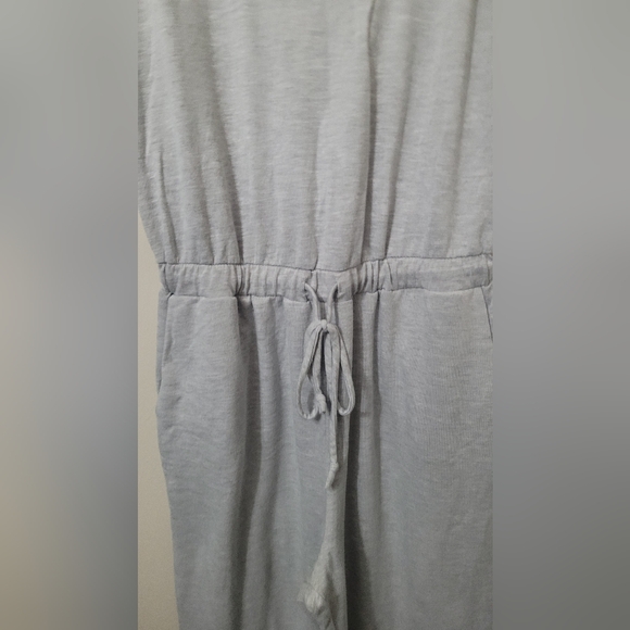 Ladies small Ambiance grey tank romper with pockets gray - Picture 3 of 6